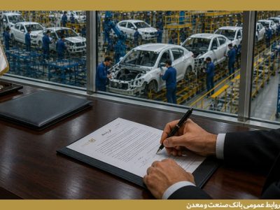 حمایت ۱۵۷ هزار میلیارد ریالی و ۲۲۶ میلیون یورویی بانک صنعت و معدن از صنعت خودرو