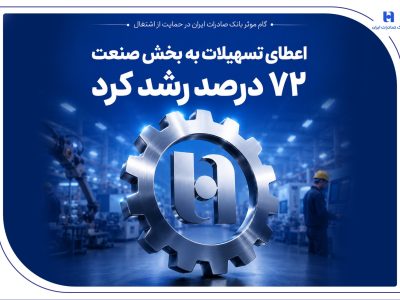 رشد ۷۲ درصدی تسهیلات صنعتی بانک صادرات ایران؛ حمایت هدفمند از تولید در سراسر کشور